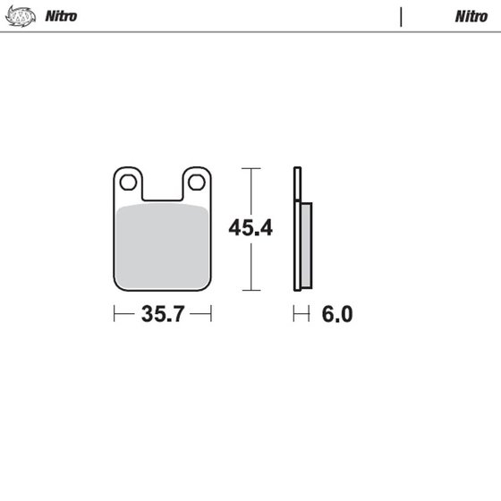 TRIALS 0.80 (2003 - 2008) nitro offroad brake pad | MOTO-MASTER