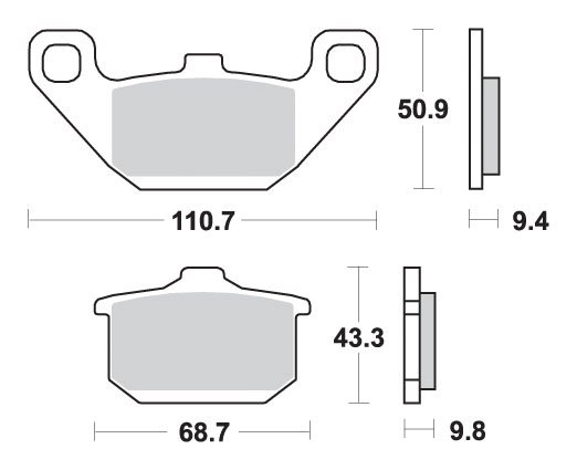 GA 125 CRUISE (1999 - 1999) brakepads ceramic | SBS