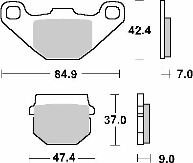 125 URBAN (2011 - 2013) brakepads ceramic (544hf) | SBS