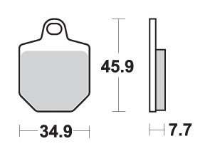 500 CRE X (2007 - 2013) brakepads racing sintered | SBS