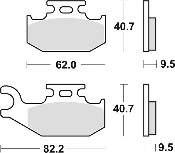 650 TRAIL BUCK EX (2005 - 2006) sintered metal brake pad | TRW