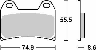 RAPTOR 1000 (2000 - 2008) brakepads ceramic | SBS