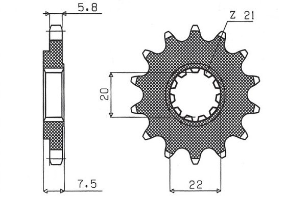 250 CRE F R (2003 - 2013) 13t 520 pitch black steel front replacement sprocket | SUNSTAR SPROCKETS