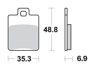 50 SONAR (2010 - 2011) brakepads ceramic (724hf) | SBS