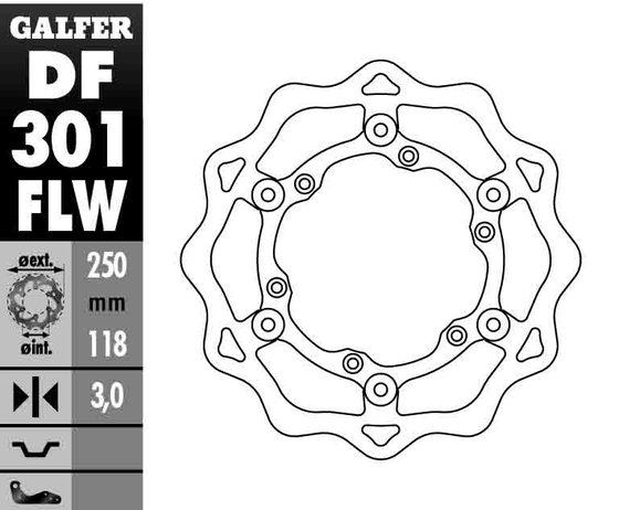 250 MARATHON (2011 - 2011) float wave brake rotor | GALFER