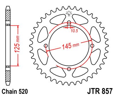 660 BAGHIRA (1998 - 2008) rear sprocket | JT Sprockets