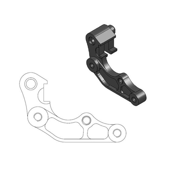 XEF 250 4T (2021 - 2021) brake caliper relocation bracket | MOTO-MASTER