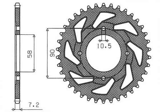 VC 125 ADVANCE (1996 - 1999) rear sprocket | SUNSTAR SPROCKETS