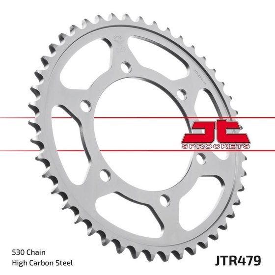 1000 SF (2005 - 2005) rear steel sprocket - 48 teeth, black | JT Sprockets